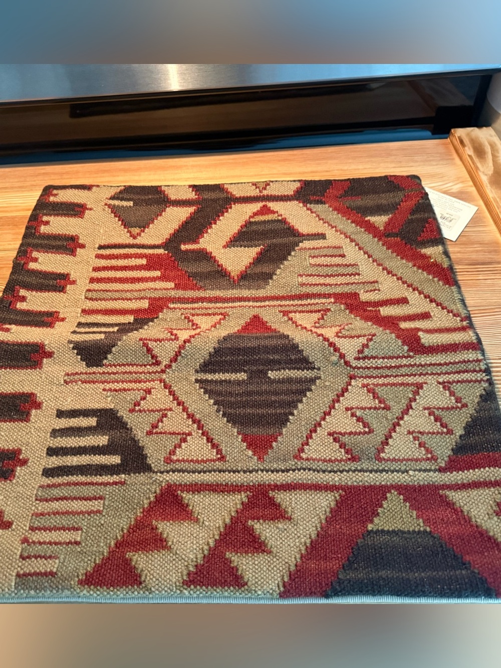 NWT Vintage Pottery Barn Kamina Tribal Kilim Pillow Cover, 18”, 2007 Rare #1 - Picture 7 of 8